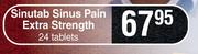 Sinutab Sinus Pain Extra Strength 24 Tablets