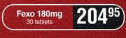 Fexo 180mg 30 Tablets