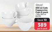 Continental 300ml Cafe Cappuccino Cups 6 Pack-Per 6 Pack