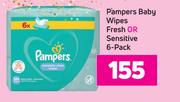 Pampers Baby Wipes Fresh Or Sensitive 6 Pack