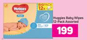Huggies Baby Wipes 12 Pack Assorted