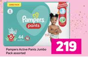 Pampers Active Pants Jumbo Pack Assorted
