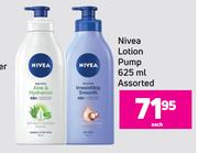 Nivea Lotion Pump Assorted-625ml Each