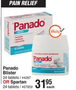 Panado Blister 24 Tablets Or Spartan 24 Tablets-Each
