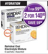 Rehidrat Oral Electrolyte Mixture Assorted -For 1 x 6 Sachets.