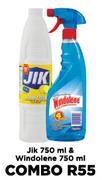 Jik 750ml & Windolene 750ml-Combo