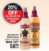 Sta-Sof-Fro Braid Spray Assorted-350ml Each
