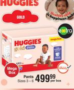 Huggies Gold Pants (Sizes 3-6) -Per Box