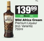 Wild Africa Cream Premium Liqueur (Incl Variants)-750ml