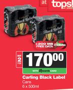 Carling Black Label Cans-For 2 x 6 x 500ml