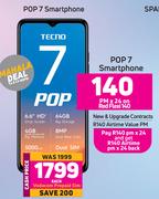 Tecno Pop 7 Smartphone-On Red Flexi 140