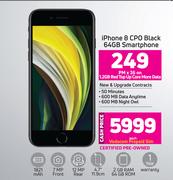 Apple iPhone 8 CPO Black 64GB Smartphone-Each