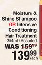 Creme Of Nature Moisture & Shine Shampoo Or Intensive Conditioning Hair Treatment Assorted-354ml Eac
