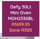 Defy 30Ltr Mini Oven MOH2330BL