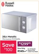 Russell Hobbs 20Ltr Metallic Microwave RHMA20L