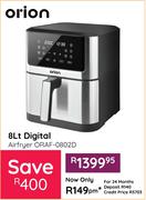 Orion 8Ltr Digital Airfryer ORAF 0802D