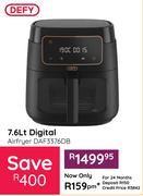 Defy 7.6Ltr Digital Airfryer DAF 3376DB