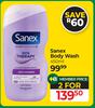Sanex Body Wash-For 2 x 450ml