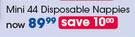 Clicks Made 4 Baby Softly Cushioned Mini Disposable Nappies-44's Per Pack
