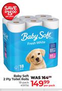 Baby Soft 2 Ply Toilet Rolls 18 Pack-Per Pack