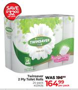 Twinsaver 2 Ply Toilet Rolls 24 Pack-Per Pack
