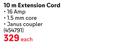 Powerworx 10m Extension Cord 454791