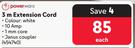 Powerworx 3m Extension Cord 454740