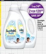 Sunlight Baby Auto & Handwash Liquid-For 1 x 1.5L