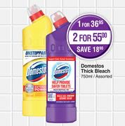 Domestos Thick Bleach Assorted-For 1 x 750ml
