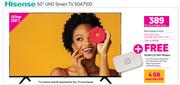 Hisense 50" (127cm) UHD Smart TV 50A7100-On MyGig 2 Top Up