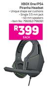 Xbox One/PS4 Piranha Headset-Each
