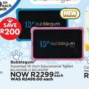 Bubblegum Assorted 10 Inch Educational Tablet BGJ4G10B Or BGJ4G10P-Each