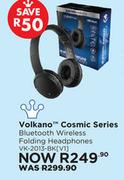 Volkano Cosmic Series Bluetooth Wireless Folding Headphones VK-2013-BK[V1]