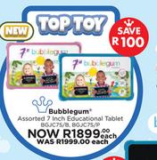 Bubblegum Assorted 7 Inch Educational Tablet BGJC7S/B, BGJC7S/P-Each