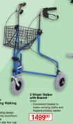 Dis-Chem 3 Wheel Walker With Basket (35433)
