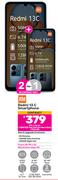 2 x Redmi 13C Smartphone-On 1.3GB Red Top Up Core More Data + Flexi 80