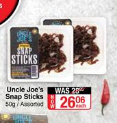 Uncle Joe's Snap Sticks Assorted-50g Each