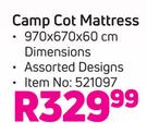 Little One Camp Cot Mattress-970 x 670 x 60cm