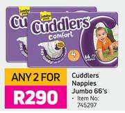 Cuddlers Nappies Jumbo-For Any 2 x 66's