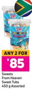 Sweets From Heaven Sweet Tubs Assorted-For Any 2 x 450g