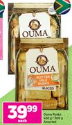 Ouma Rusks 450 g / 500 g Assorted- Each