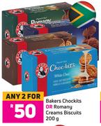 Bakers Chockits Or Romany Creams Biscuits-For Any 2 x 200g