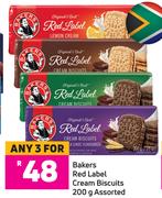 Bakers Red Label Cream Biscuits-For Any 3 x 200g