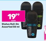 Status Roll On Assorted-50ml Each