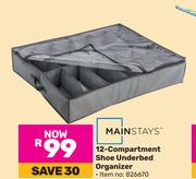 Mainstays 12 Compartment Shoe Underbed Organizer