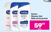 Sanex Shower Gel Assorted-500ml Each