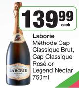 Laborie Methode Cap Classique Brut, Cap Classique Rose Or Legend Nectar-750ml
