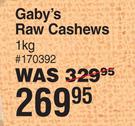 Gaby Raw Cashews-1kg