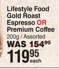 Lifestyle Food Gold Roast Espresso Or Premium Coffee Assorted-200g Each