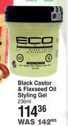 Eco Black Castor & Flaxseed Oil Styling Gel-236ml